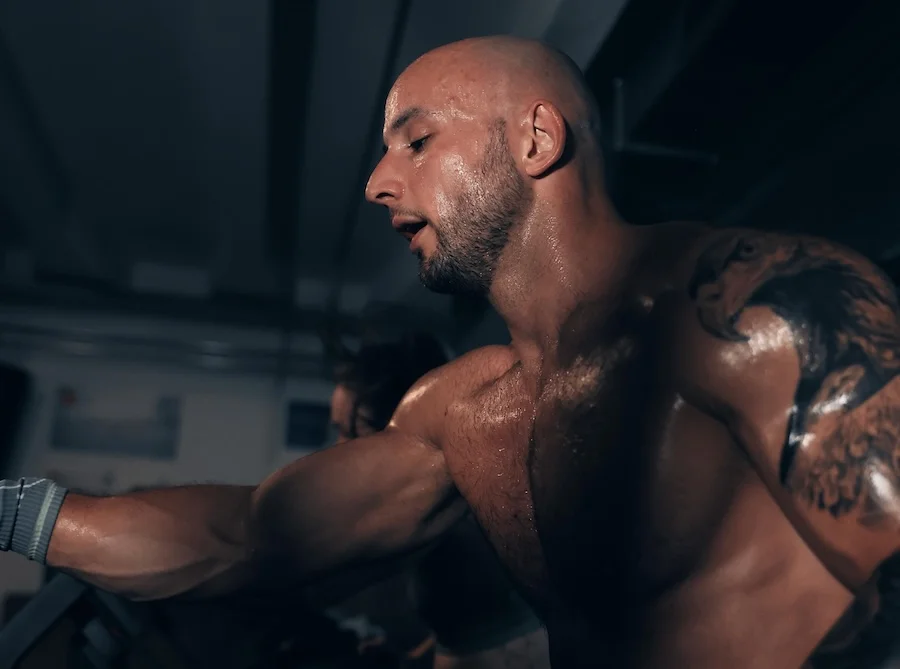 Athlet bei einem Workout