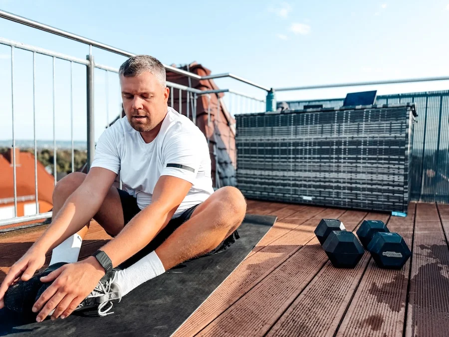 Athlet bei Sit-ups