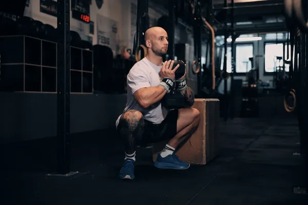 Athlete doing goblet squats
