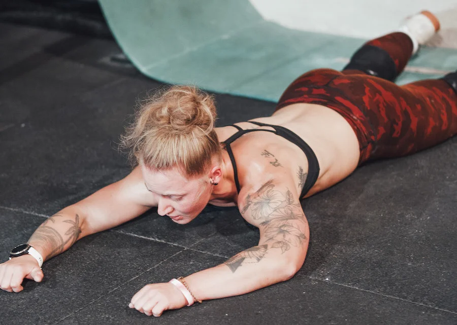 Athletin beim Training