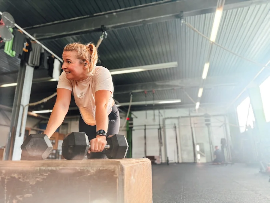 Athletin beim Training