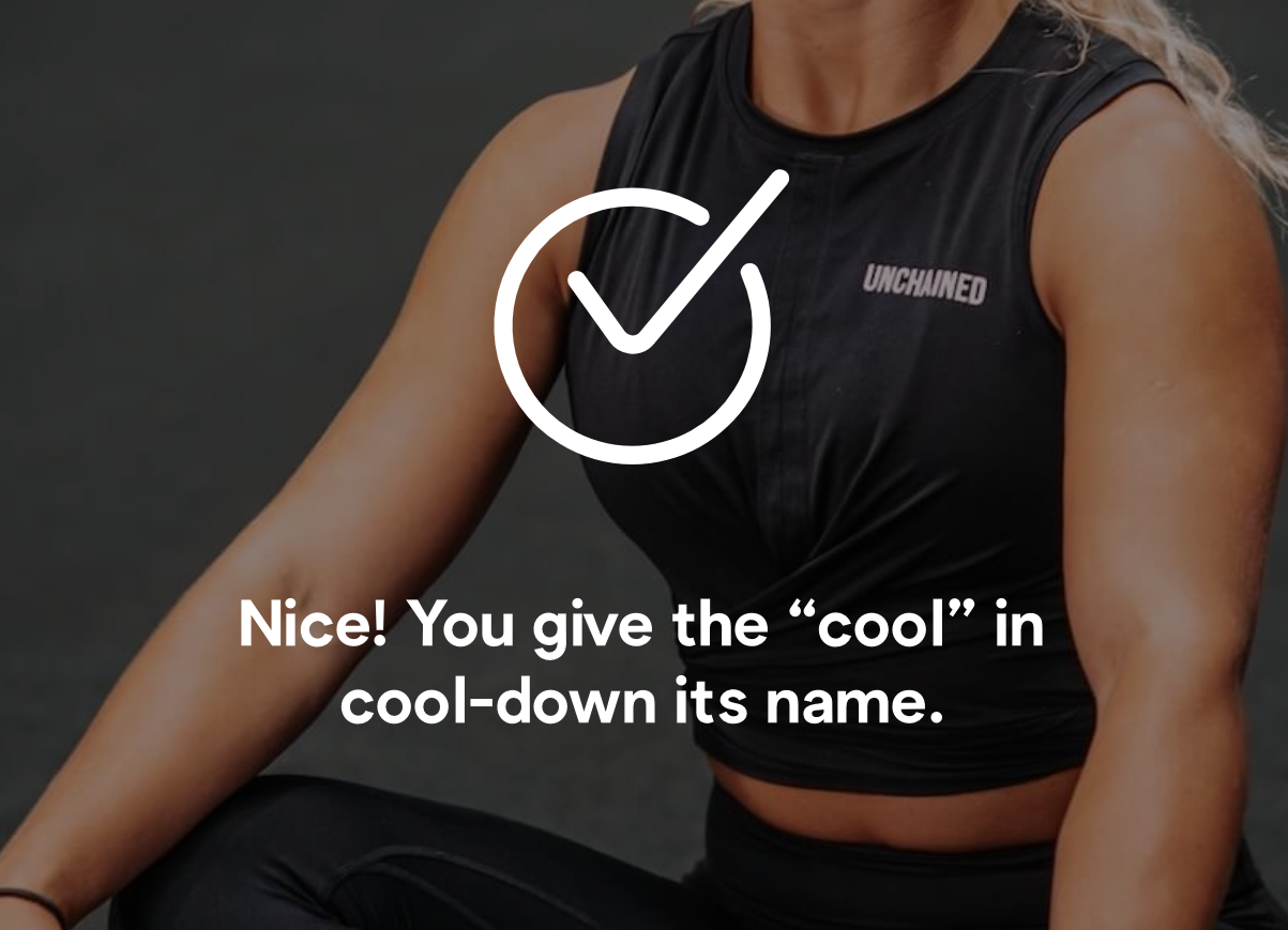 Cool-down im SmartWOD Workout Generator