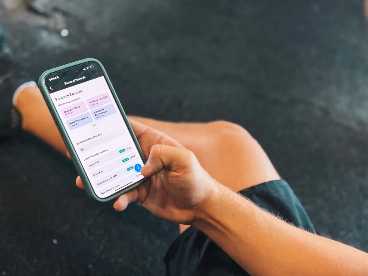 Personal-Records-Übersicht mit Performance Insights in der SmartWOD Workout Generator App