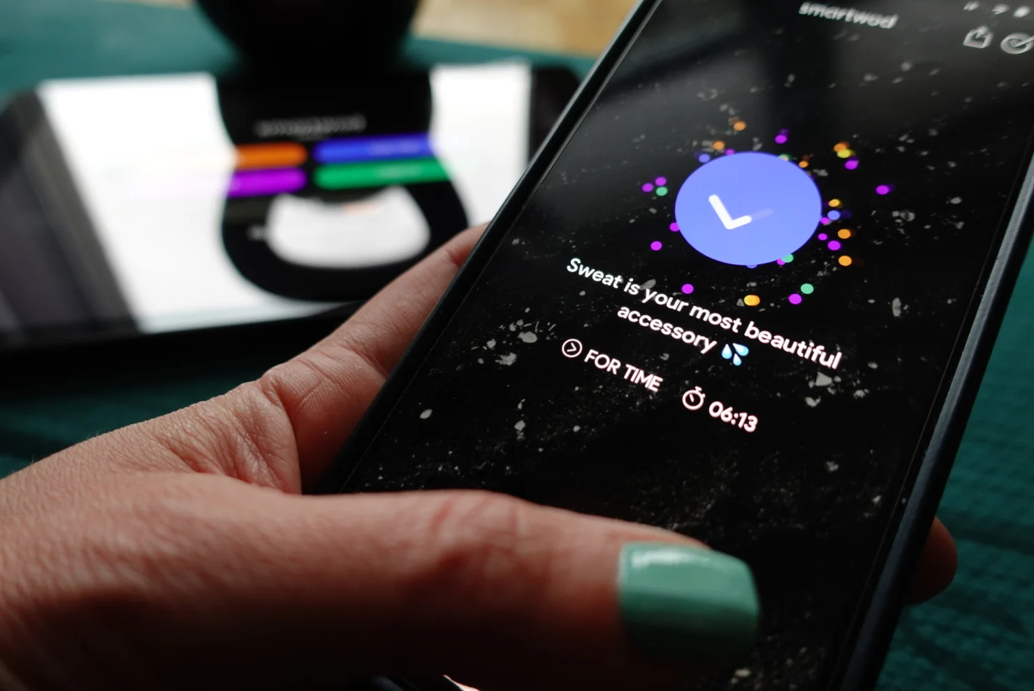 SmartWOD App auf einem Handy