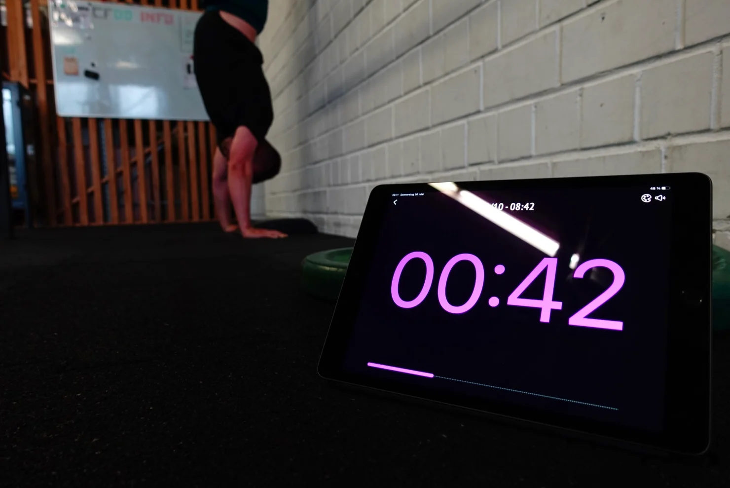 SmartWOD Timer auf dem Tablet