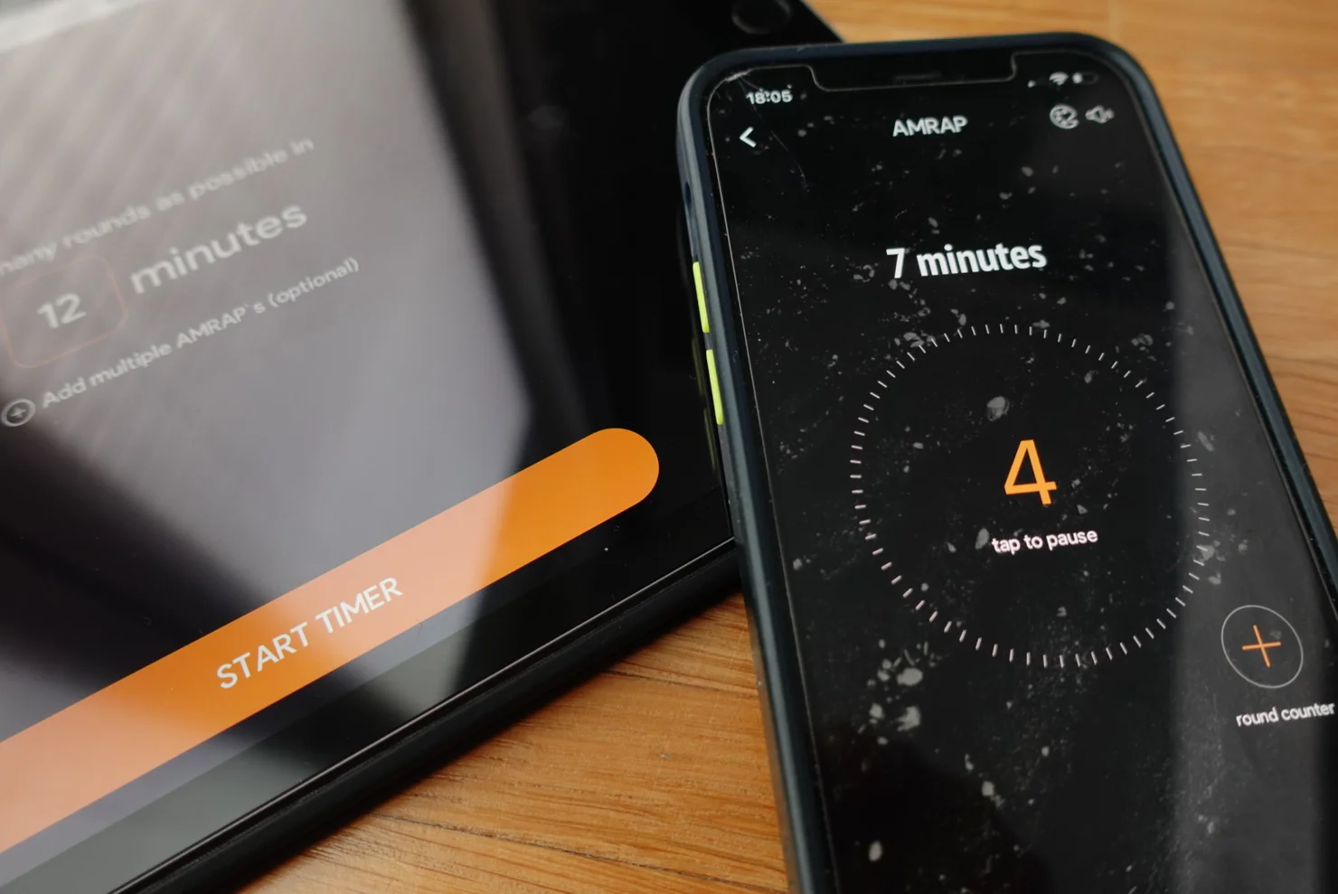 SmartWOD Timer auf dem iPhone und Tablet
