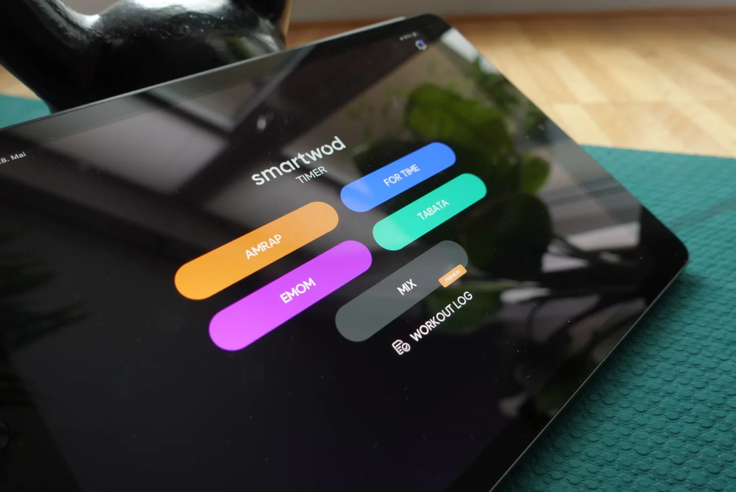 SmartWOD Timer auf dem Tablet